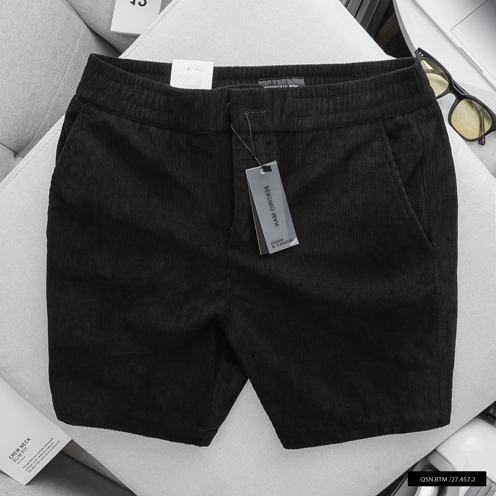 Quần short lửng nam, quần short thời trang lưng chun dây rút, chất liệu nhung tăm độc lạ, siêu mịn mát 4572