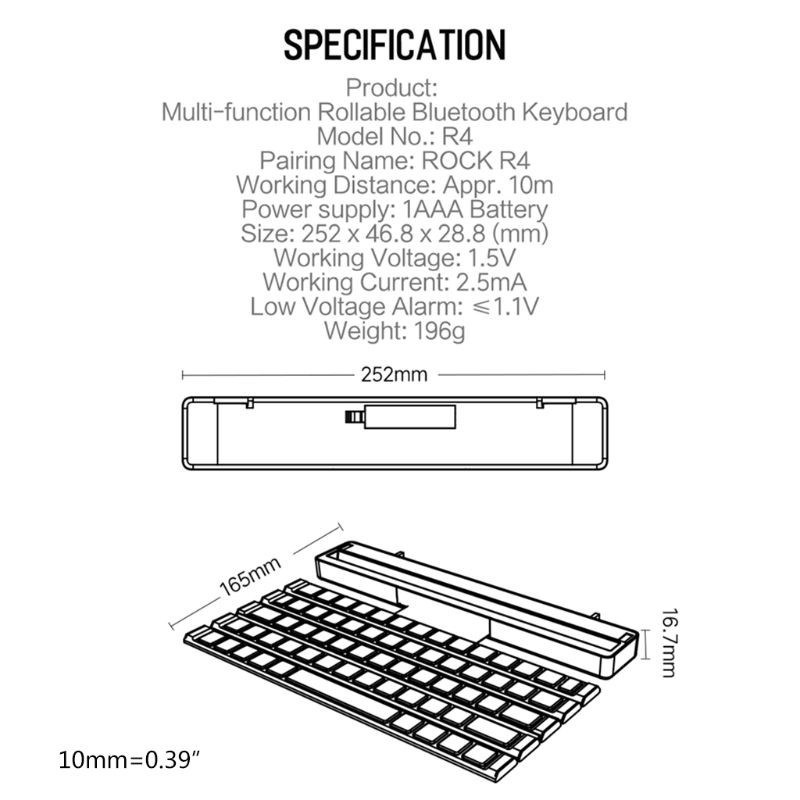 Bàn Phím Bluetooth Không Dây R4 Cho Ios Ipad Ipod Iphone Android Windows Điện Thoại