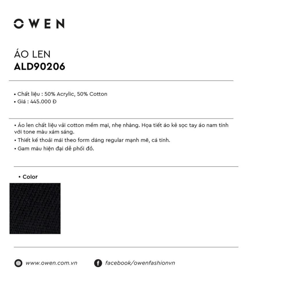 Sales khủng . (CHỐNG XÙ) Áo len nam Owen cổ tròn màu ĐEN ALD 90206 Cực Đẹp .1 . Đẹp . > ✔️ . *