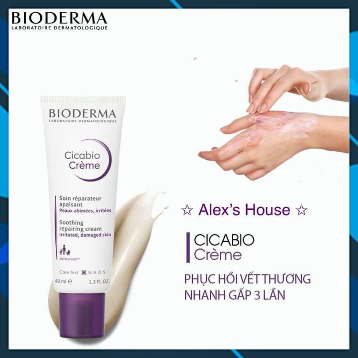 [Hàng Auth]Kem dưỡng phục hồi da Bioderma Cicabio Creme 40ml White Store