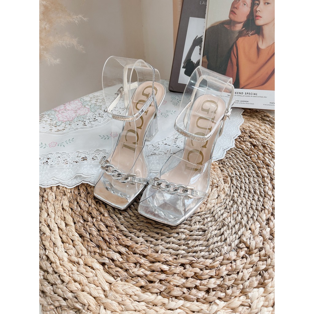 Giày sandal nữ đính bạc cực xinh cao 9F