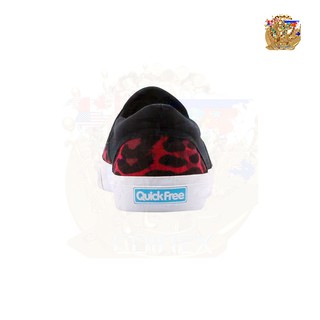 Giày lười Slip-on Nữ QuickFree đen đỏ - W150301-005