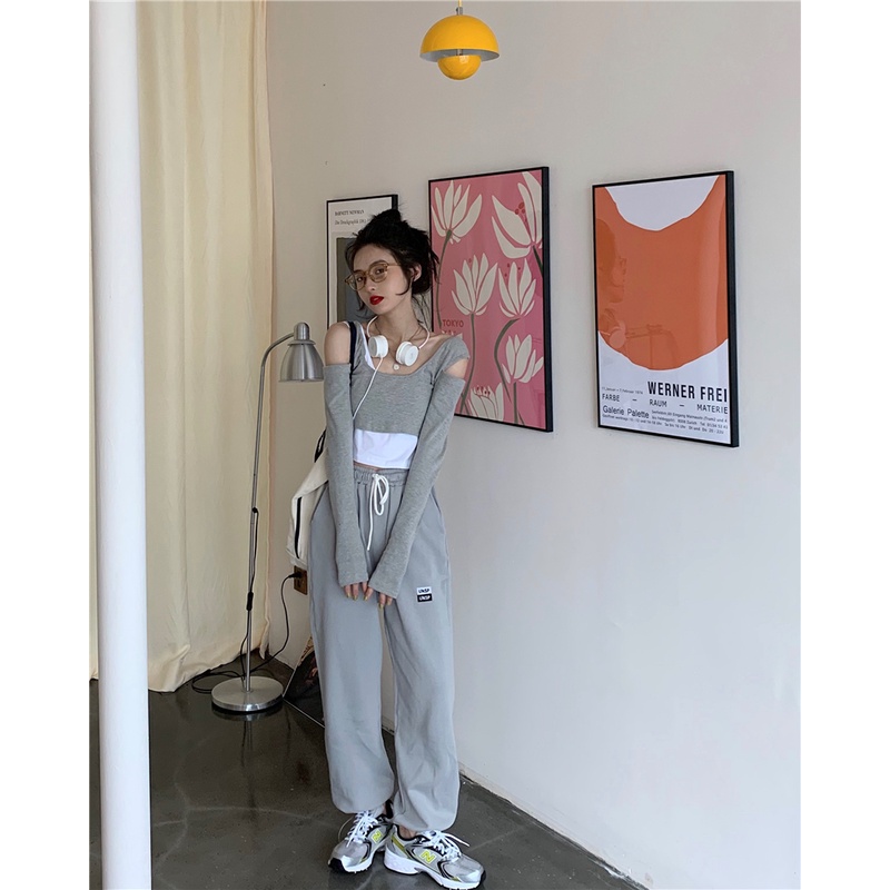 Áo Thun Tay Dài Dáng Ôm Xếp Ly Thời Trang Cho Nữ