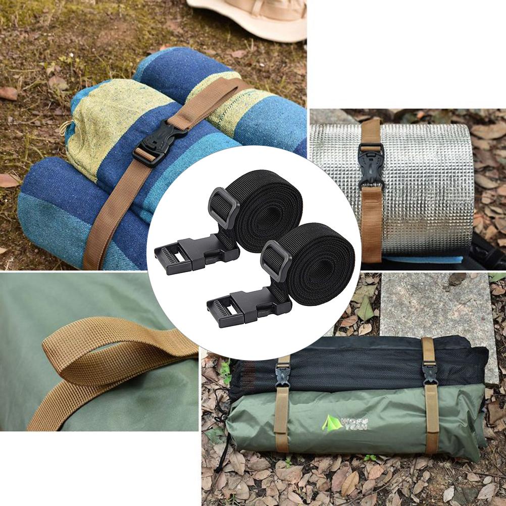 [double]4 Pcs Outdoor Strap Buckle Packing Straps Adjustable Belt Nylon Binding Strap with Buckle Luggage Strap for