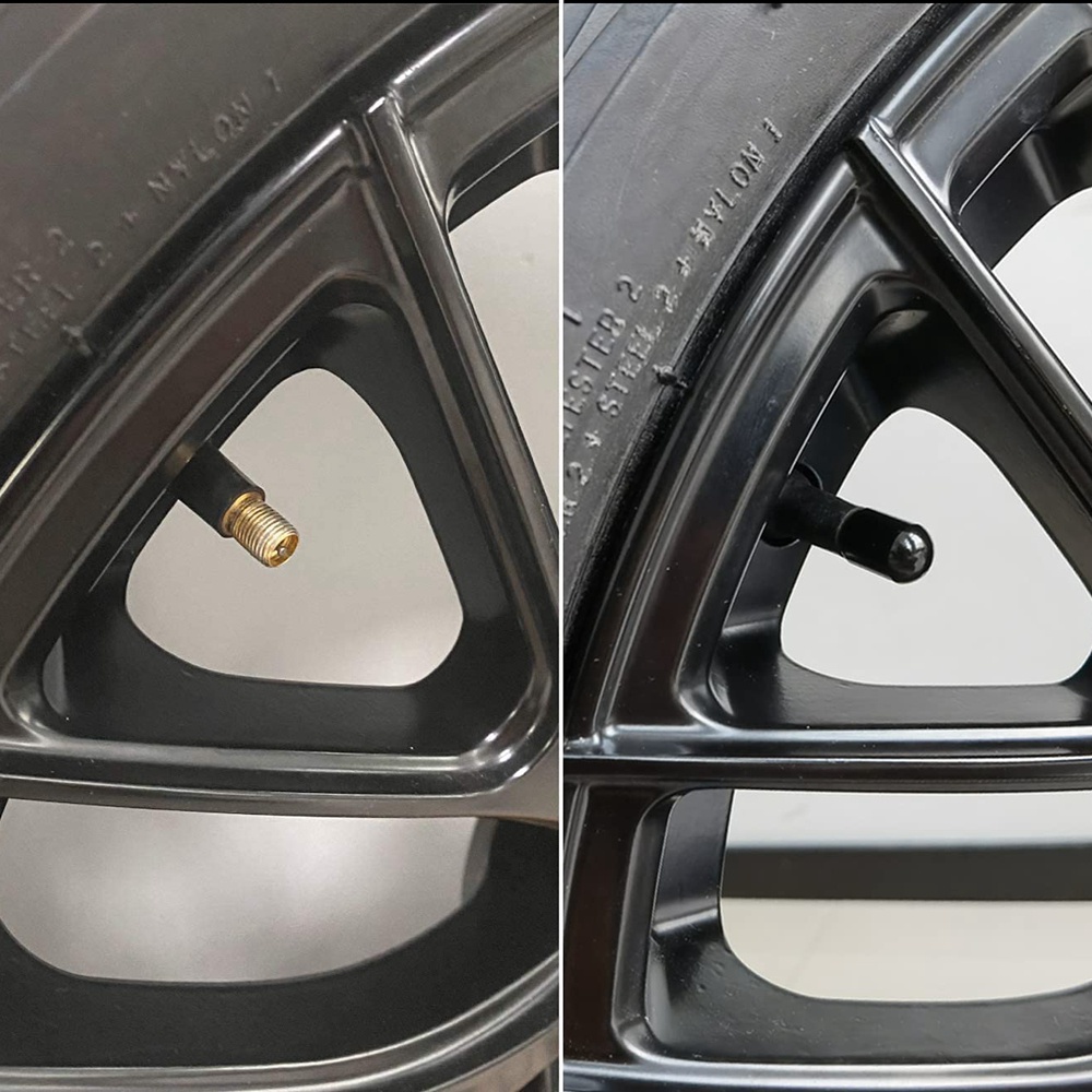 Bộ 4 Nắp Van Bánh Xe Màu Đen Cho Xe Hơi SUVs Xe Đạp Xe Tải Xe Máy