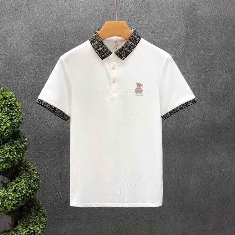 Áo Thun polo Ngắn Tay Thêu Hình Gấu Độc Đáo Phong Cách Hàn Quốc Thời Trang Mùa Hè Mới Cho Nam