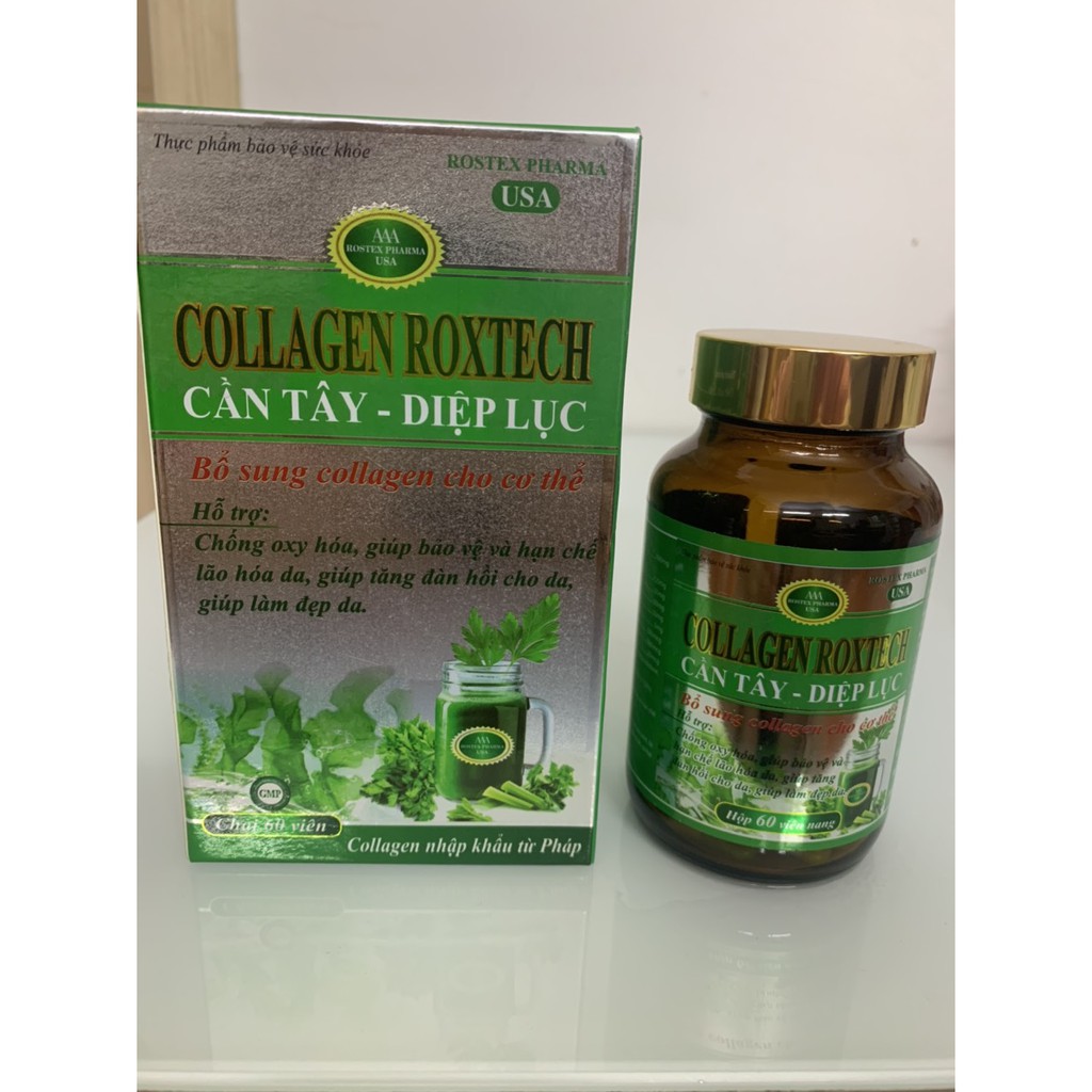 Viên uống COLLAGEN DIỆP LỤC CẦN TÂY hỗ trợ giảm cân, làm đẹp da – Hộp 60 viên | BigBuy360 - bigbuy360.vn
