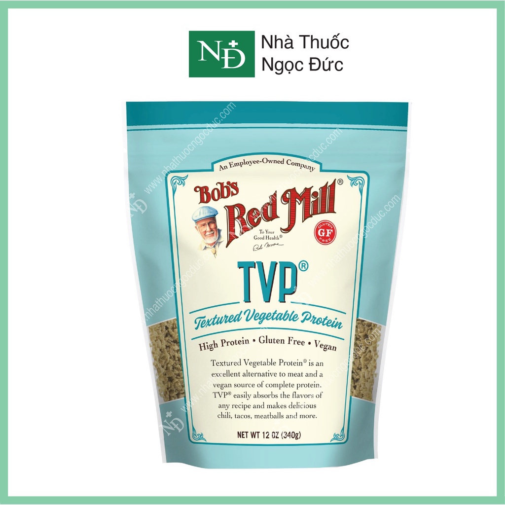 Đạm Thực Vật Textured Vegetable Protein TVP Bob's Red Mill, Gói 340g, 12 Oz.