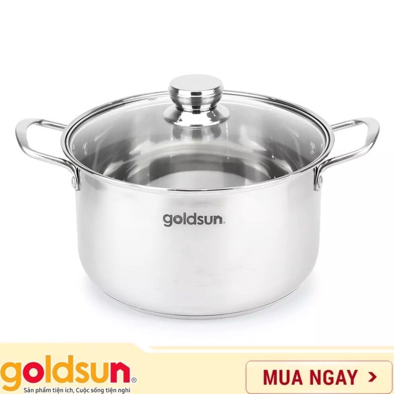 [Xả Kho] Nồi luộc gà inox,Đáy Từ, Nồi luộc gà Goldsun GE43-1302SG size 26Cm- [Hàng chính hãng]