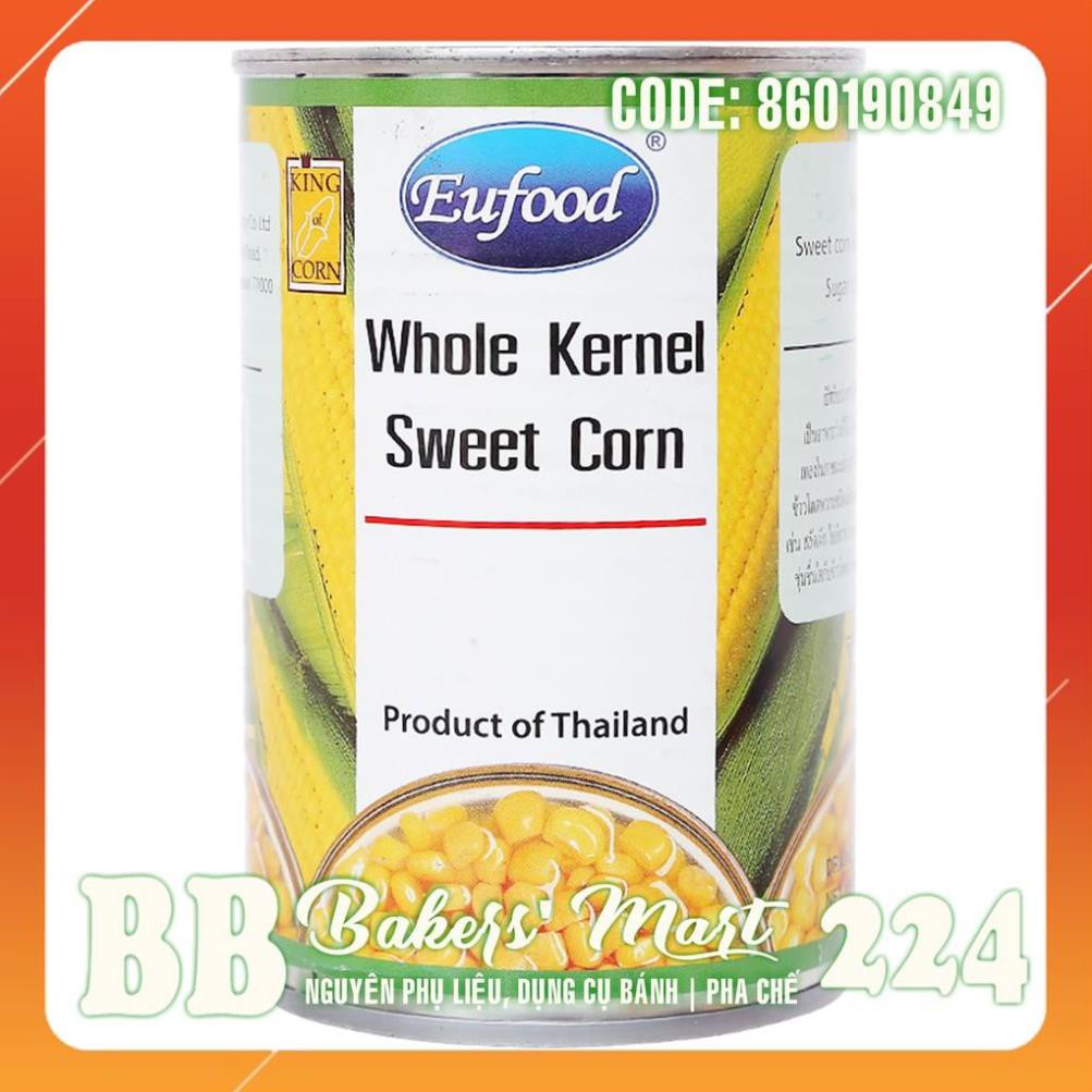 Bắp hạt Thái Whole Kernel Sweet Corn EUFOOD - Lon 410gr