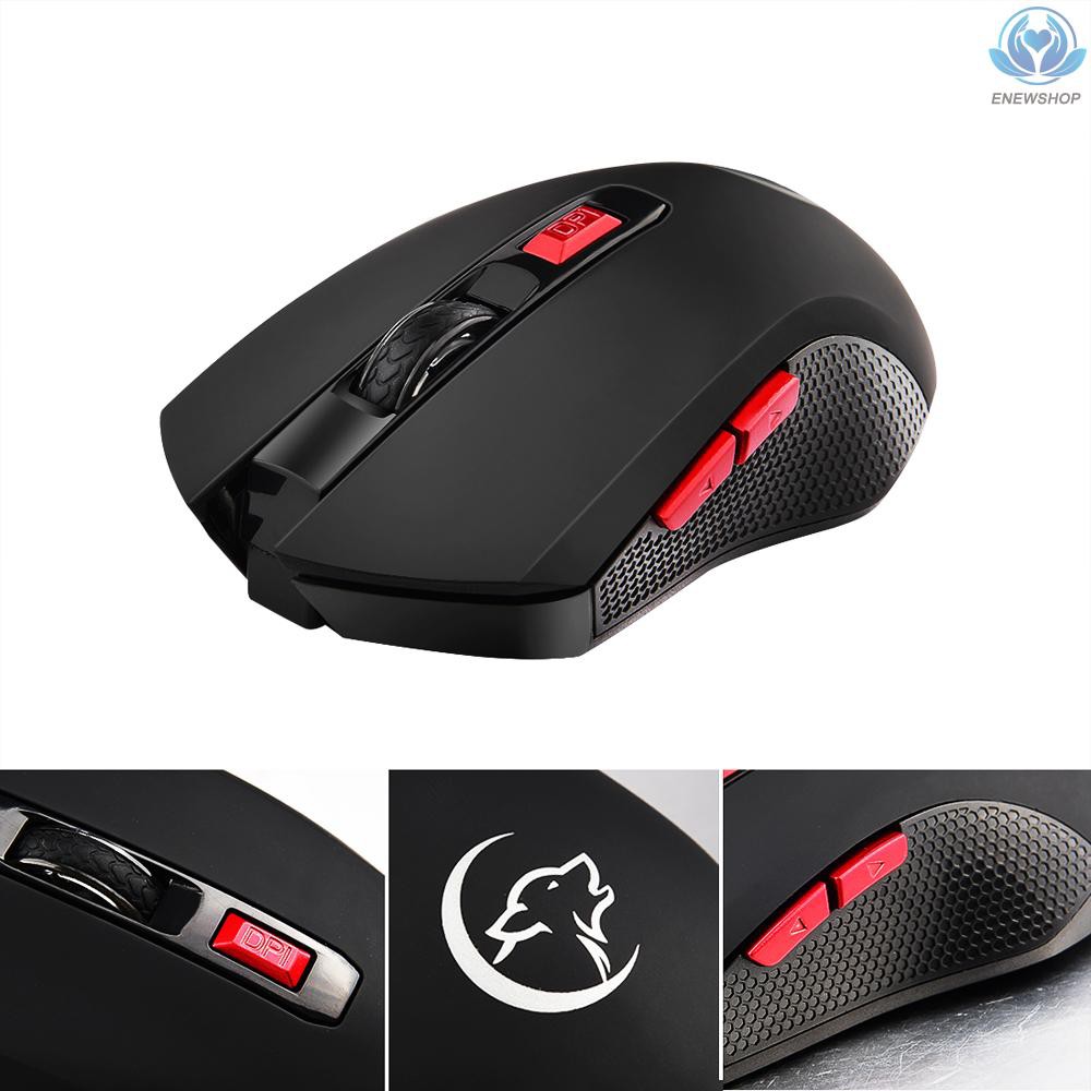 【enew】YWYT G817 Wireless Mouse 2.4G Wireless Gaming Mouse 2400DPI 6 Buttons Optical Ergonomic Mouse with USB Receiver for PC Laptop