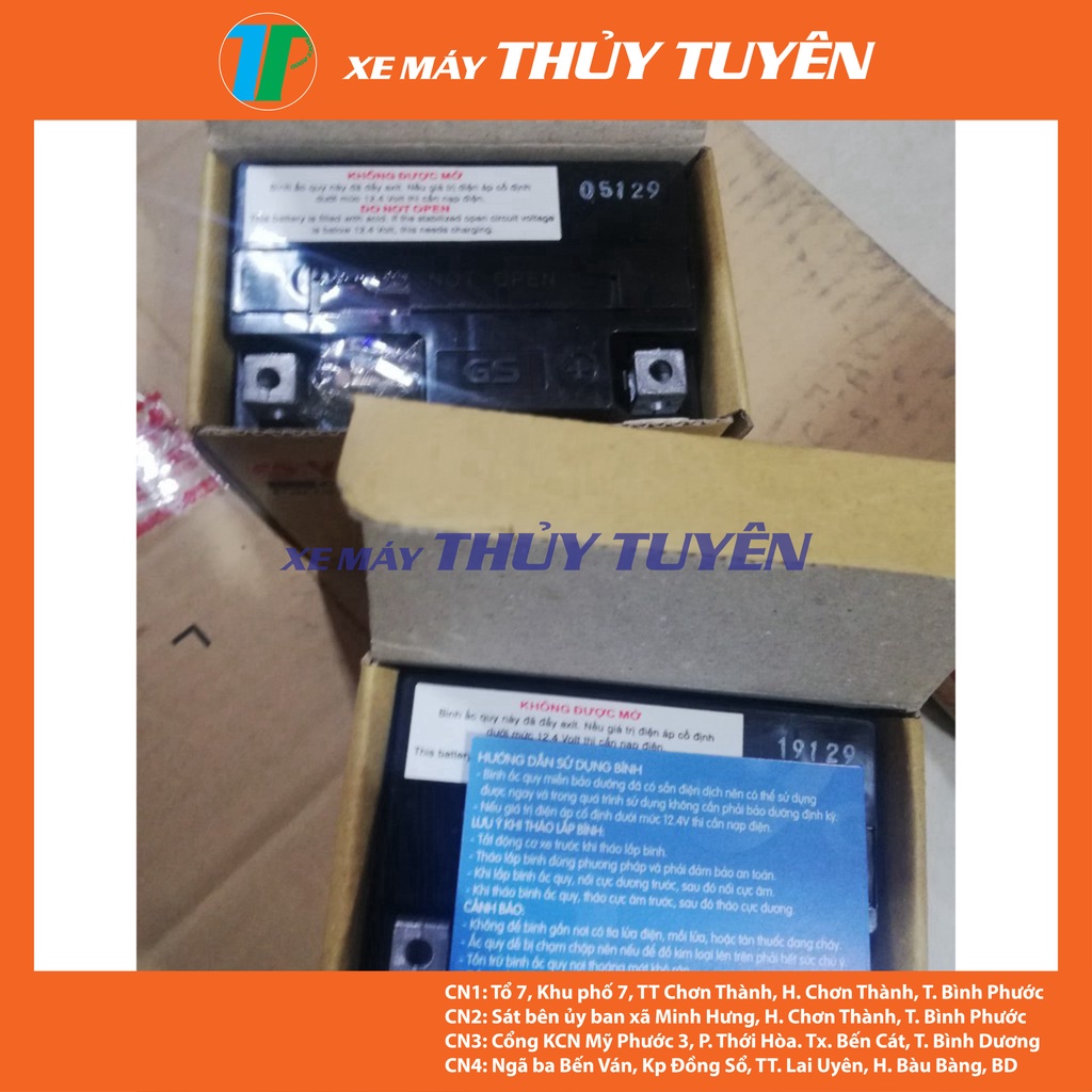 Bình Ắc Qui, Bình Điện, Bình Lùn 4D1 xe Si Fi Ex 135 150 Novo 4 5 6 Sirius Fi, Exciter 135 150, Nouvo chính hãng Yamaha