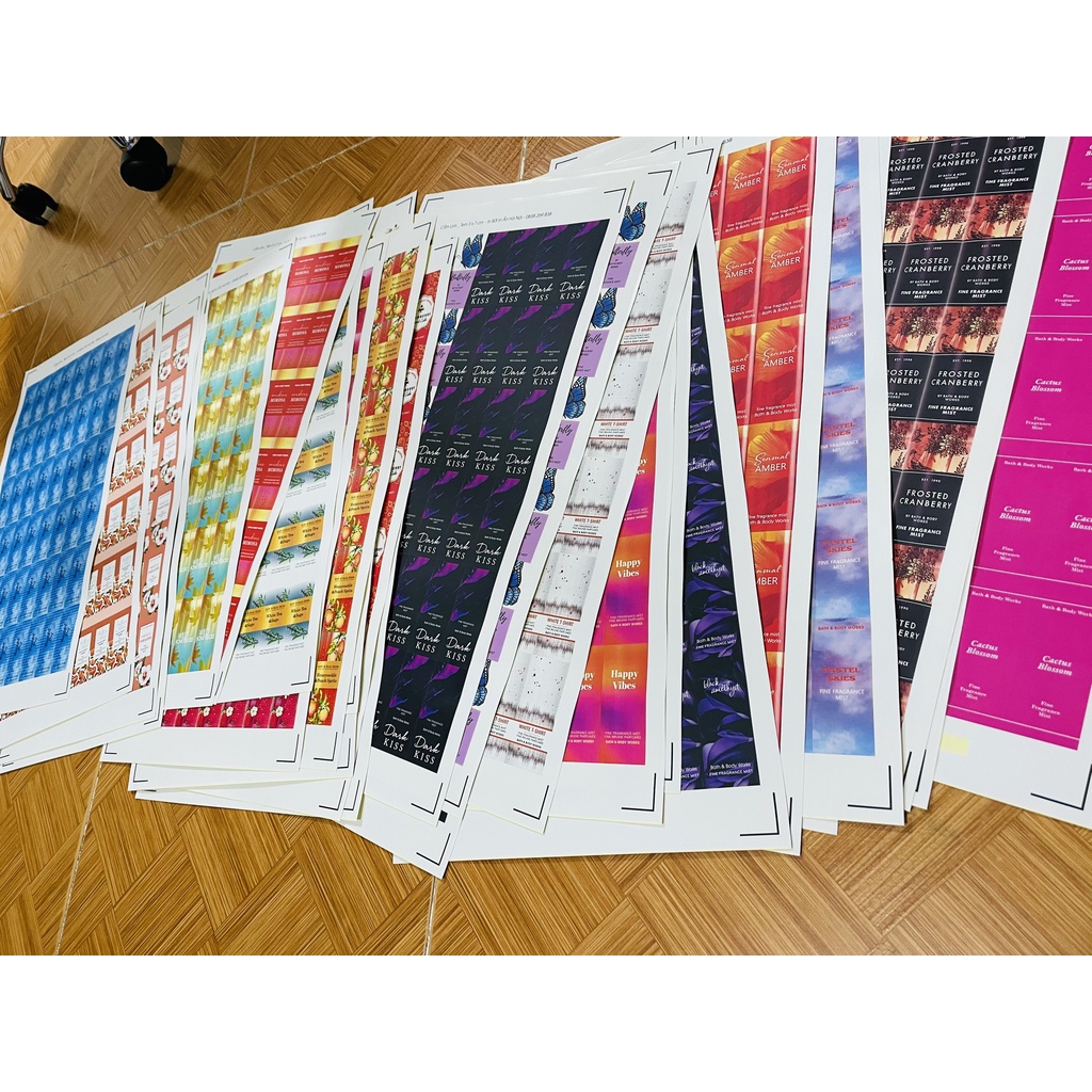 In Tem Dán Chai Chiết Body Mist Theo Yêu Cầu