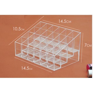 [RẺ NHẤT SHOPEE] KHAY ĐỰNG SON TRONG SUỐT 24 Ô