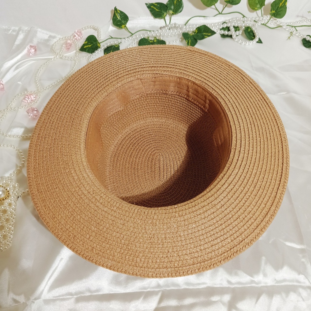 Nón cói,mũ cói nữ đi biển vành nhỏ quai viền màu sang chảnh, độc lạ,phong cách vintage hình thật_q12 viền màu