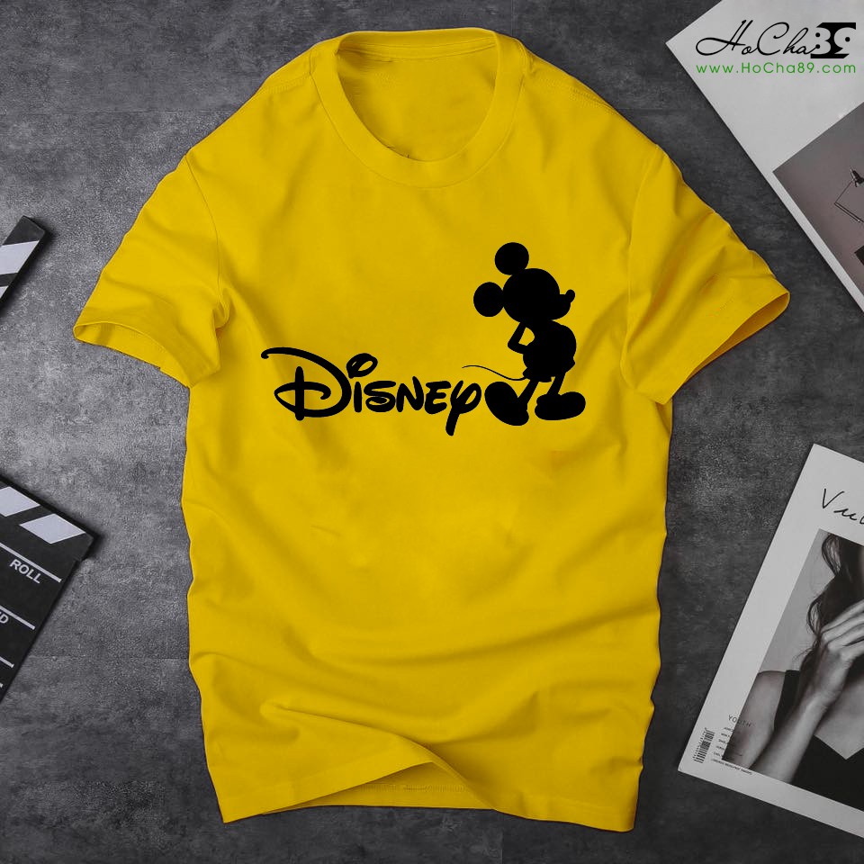 Áo thun DISNEY MICKEY Cao Cấp - Màu VÀNG | Vải Cotton 4c Siêu Mềm Mịn (Không đúng Cotton đền tiền tặng áo - Hình Thật) | BigBuy360 - bigbuy360.vn