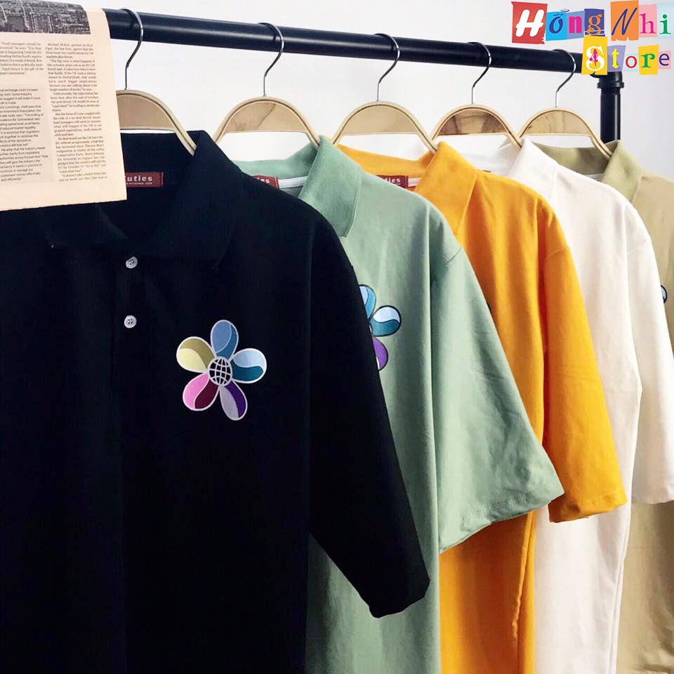 Áo Thun Polo Tay Lỡ, Áo Polo Tay Lỡ In Hình - Áo Polo Mix Unisex - mm