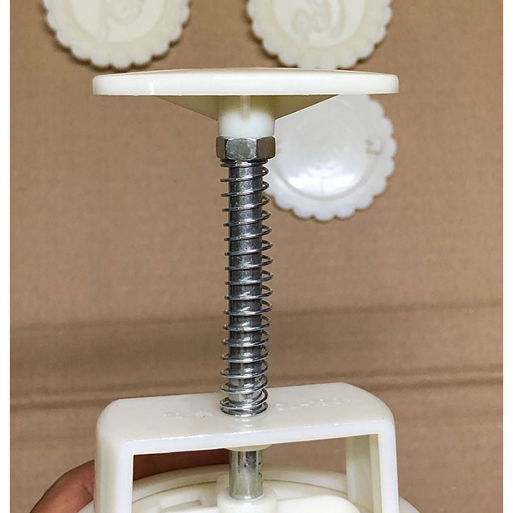 Bộ Khuôn Nén Lò Xo Làm Bánh Trung Thu Hoa Sen Lớn 3D 150gr