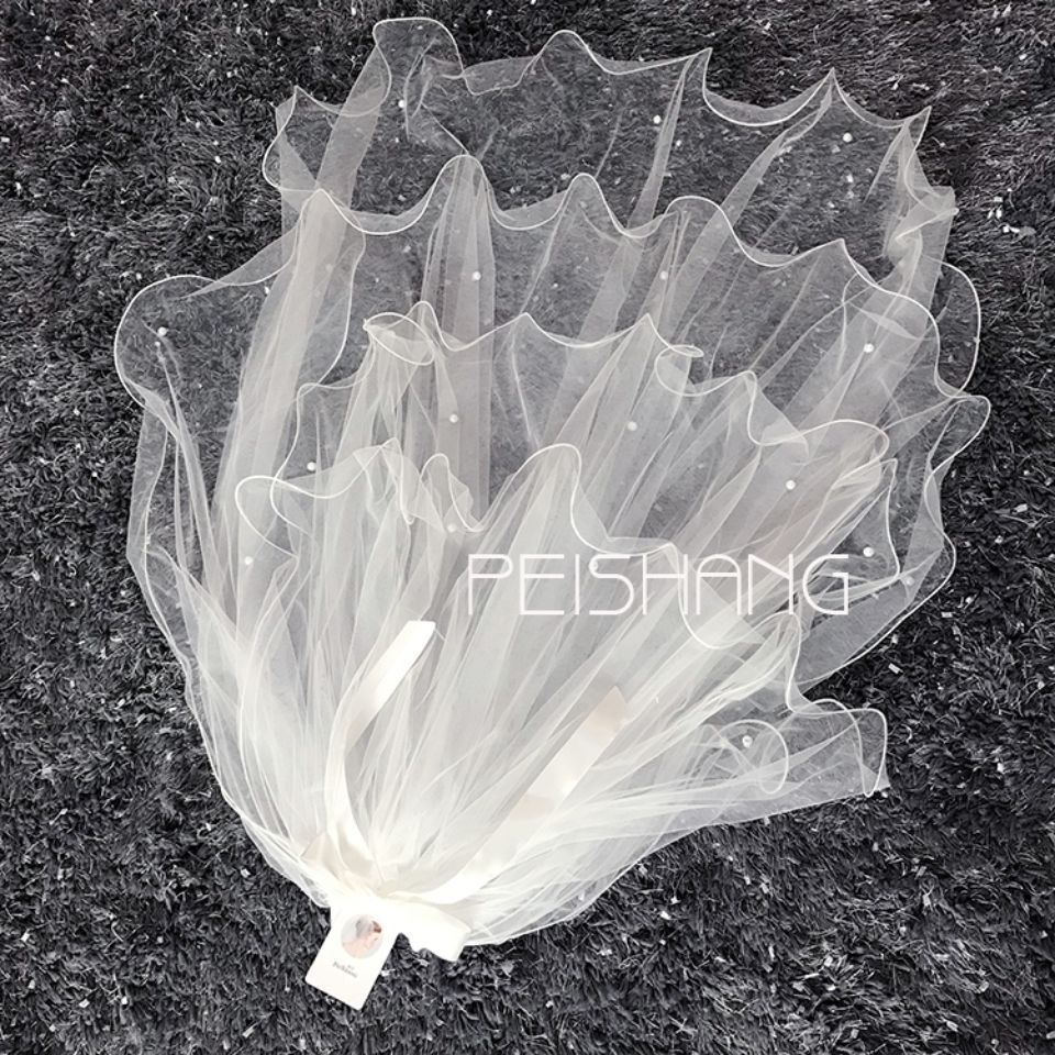 [Aishang Phụ Kiện Đẹp] Khăn Trùm Đầu Đạo Cụ Chụp Ảnh Cô Dâu Màu Trắng Phong Cách Mori Cổ Điển Đơn Giản Cho Nữ