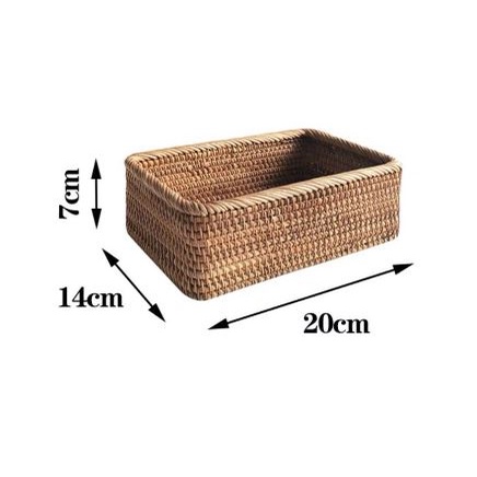 Khay Mây Giỏ Mây Đựng Đồ Đa Năng Chữ Nhật Pii Home