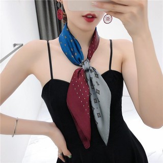 Khăn Quàng Cổ Hình Vuông 70 * 70cm Bằng Lụa Trang Trí Cho Nữ WJ1026-39