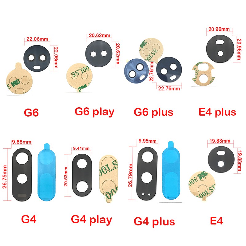Bộ 20 Miếng Dán Bảo Vệ Camera Sau Cho Điện Thoại Motorola Moto E6 E4 G4 G5 G5S G6 G7 G8 E7 Play Plus Power X4