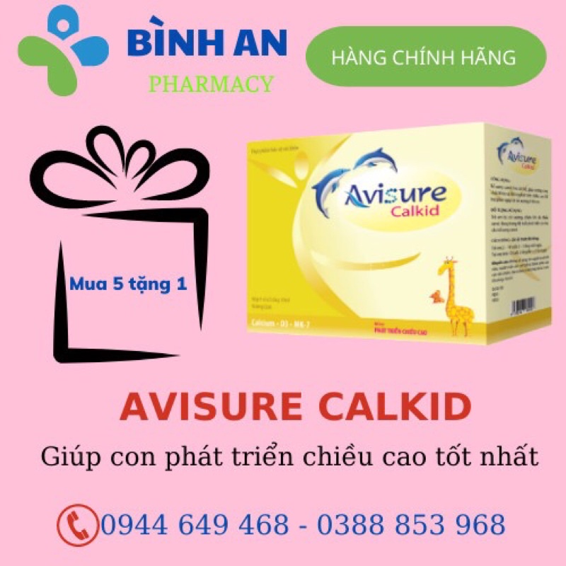 Canxi Nano cho trẻ Avisure Calkid ( hộp 30 ống)