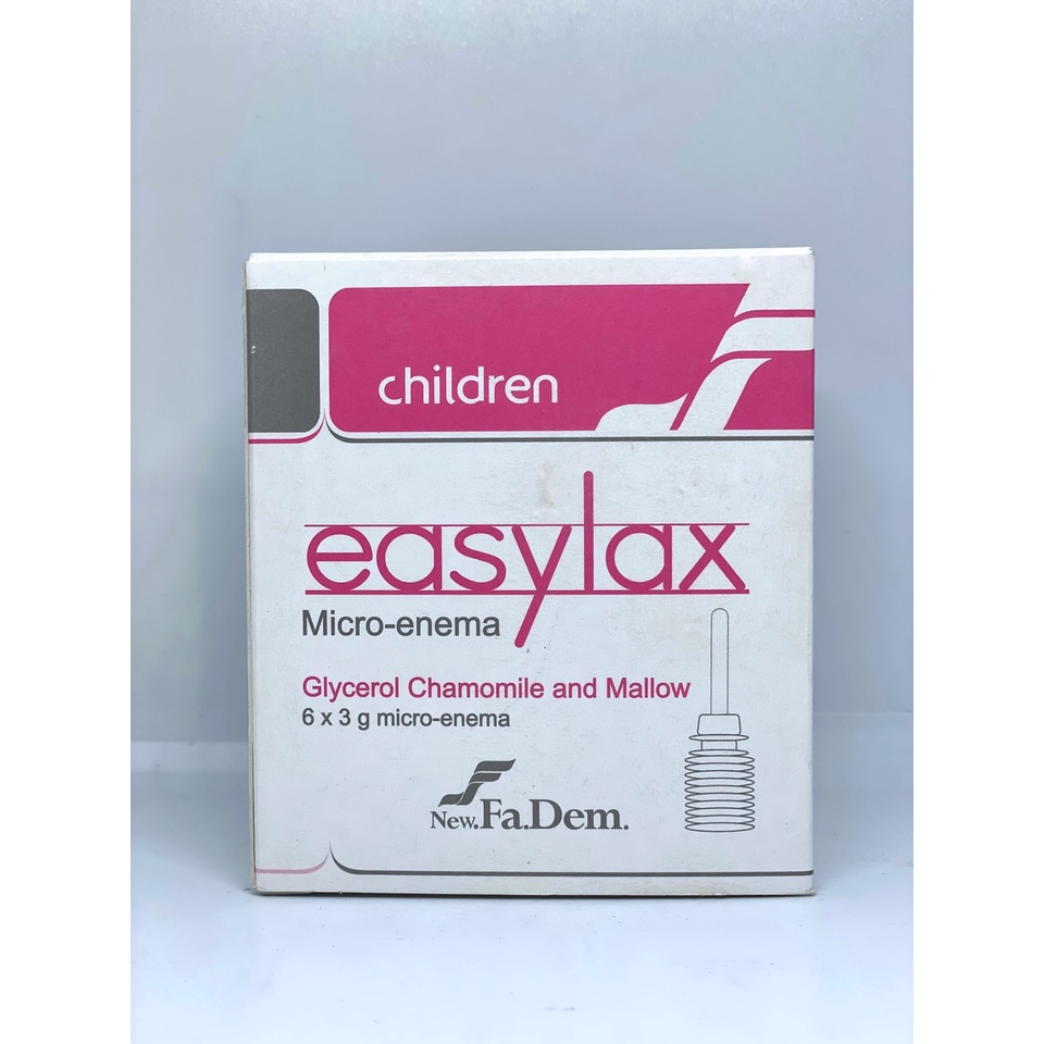 Ống thụt EASYLAX 9g hộp 6 ống giải pháp cho chứng táo bón.