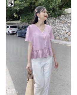 Áo babydoll cổ V 3278