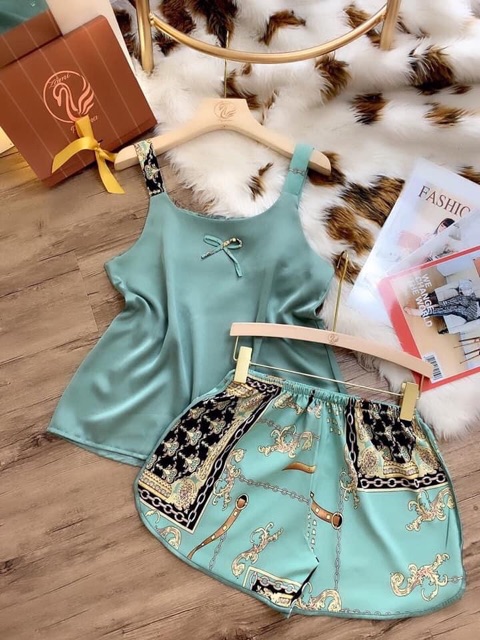 Bộ đùi lụa satin hai dây các màu | BigBuy360 - bigbuy360.vn