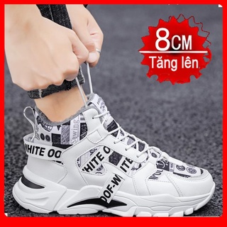 ◕♠Giày nam thời trang mới 2021, giày tăng chiều cao 8cm
