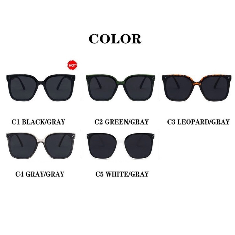 Kính mát gọng vuông phong cách retro thời trang cho nam nữ