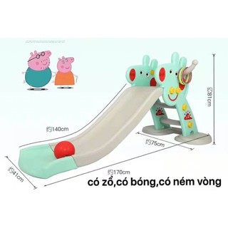 Cầu trượt cho bé máng dài 1m7 (sẵn hàng)