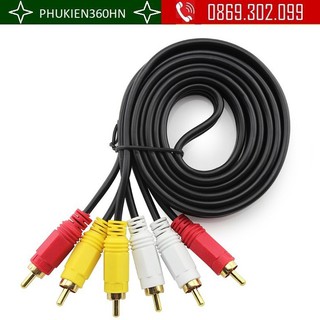 [Mã ELHA9 giảm 15% đơn 50K] Dây loa AV 3 ra 3 15m - Cáp AV 3 ra 3 15m
