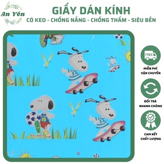GIẤY DÁN KÍNH CHÓ XANH ĐÁ BÓNG, DECAL DÁN KÍNH MỜ PHẢN CHỐNG NẮNG CHỐNG NƯỚC