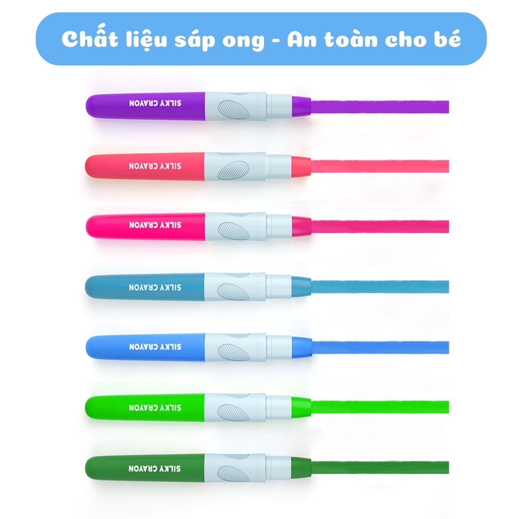 Bút Sáp Màu, Bút Sáp Lụa Hữu Cơ - Mideer Silky Crayon