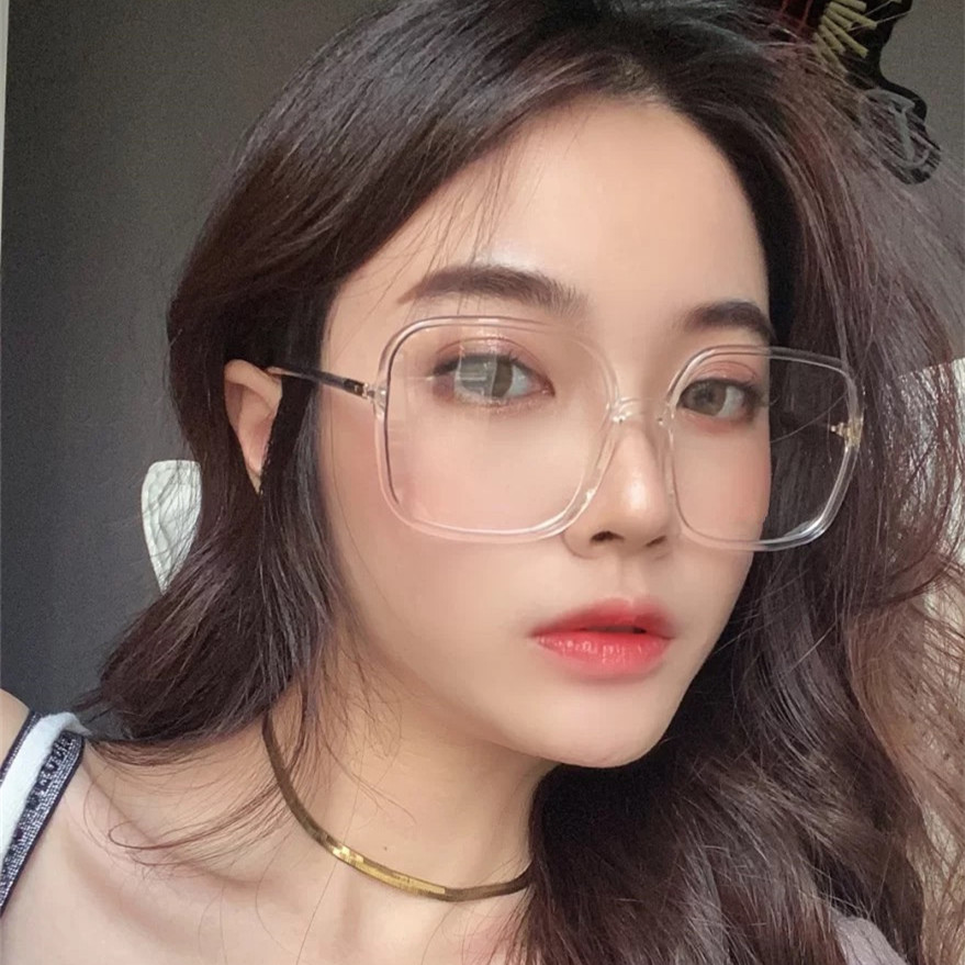 Mắt Kính Gọng Vuông Oversize Chống Bức Xạ Dành Cho Nữ