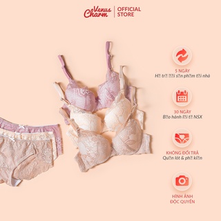 Bộ đồ lót ren có gọng đệm vừa nâng ngực Venus Charm Seduce