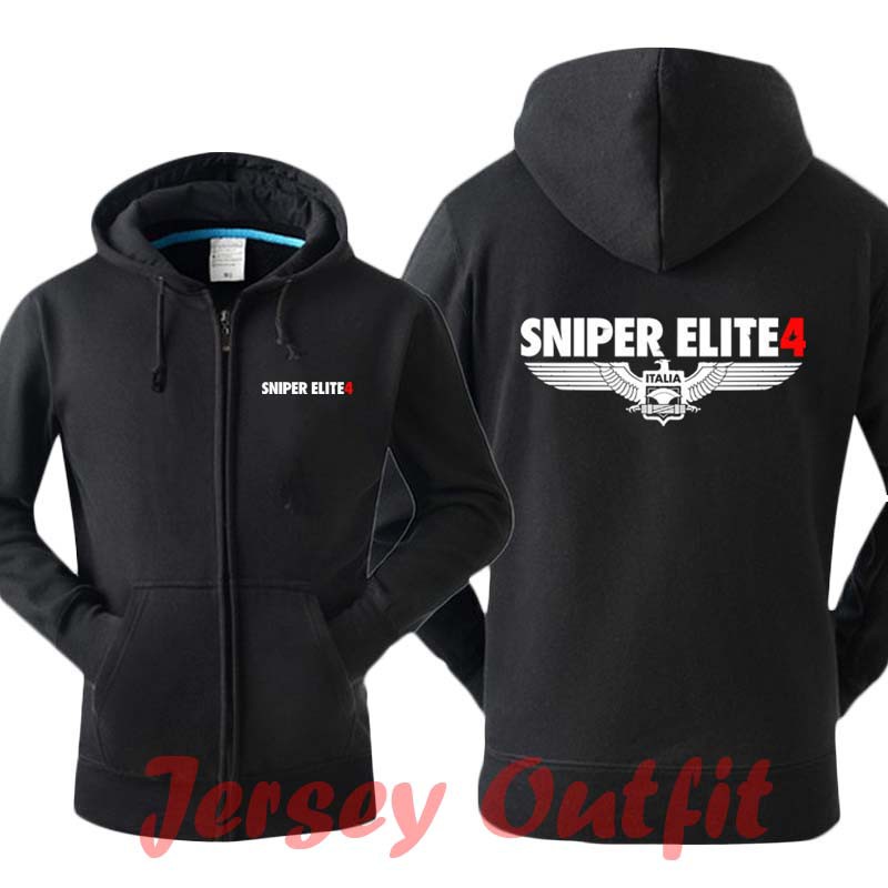 Áo Khoác Hoodie Phối Khoá Kéo Sniper Elite 4 Italia