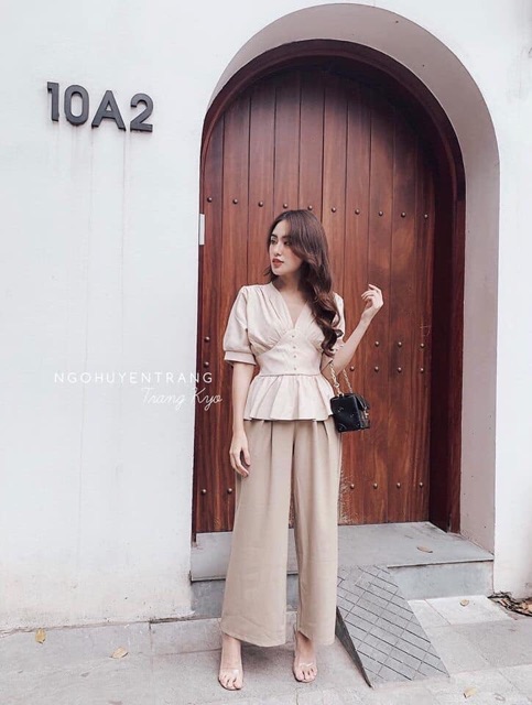 Set áo peplum và quần ống xuông( có video thật) | BigBuy360 - bigbuy360.vn