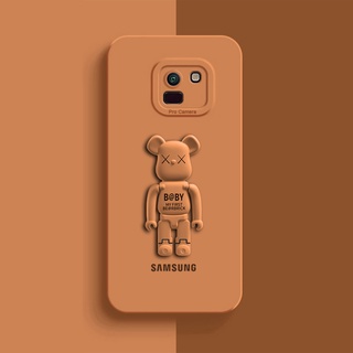 Ốp Điện Thoại Silicon Mềm Có Giá Đỡ Hình Gấu Cho Samsung Galaxy A8 Plus 2018