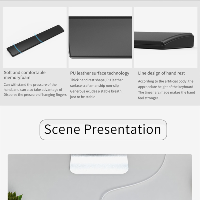 Đệm Kê Cổ Tay Bằng Da PU Thoải Mái Tiện Dụng Cho Văn Phòng