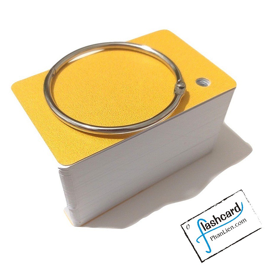 Mua 5 tặng 1 - Hàng cao cấp - 100 thẻ flashcard trắng kèm khoe