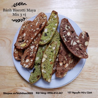 COMBO BISCOTTI 3 VỊ NGUYÊN CÁM, TRÀ XANH, SOCOLA