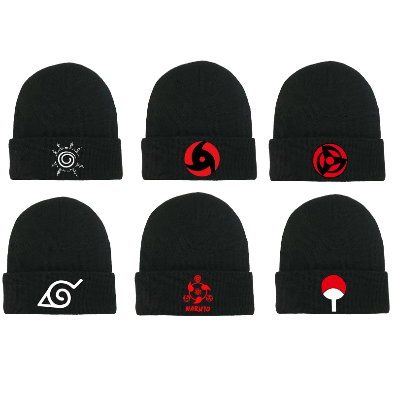 Mũ Beanie Dệt Kim In Họa Tiết Hoạt Hình Phong Cách Đường Phố