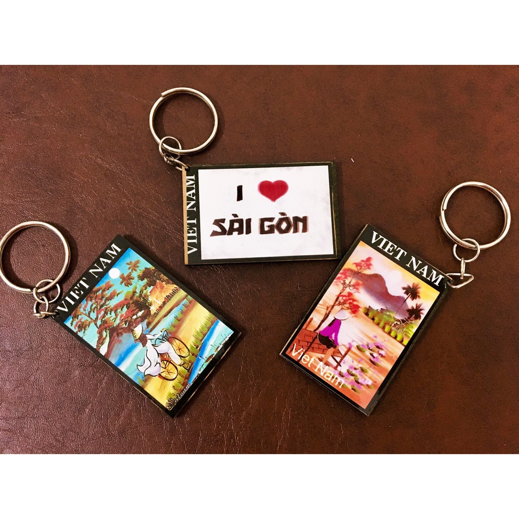 Móc khóa phong cảnh Việt Nam - 08 móc hình chữ nhật