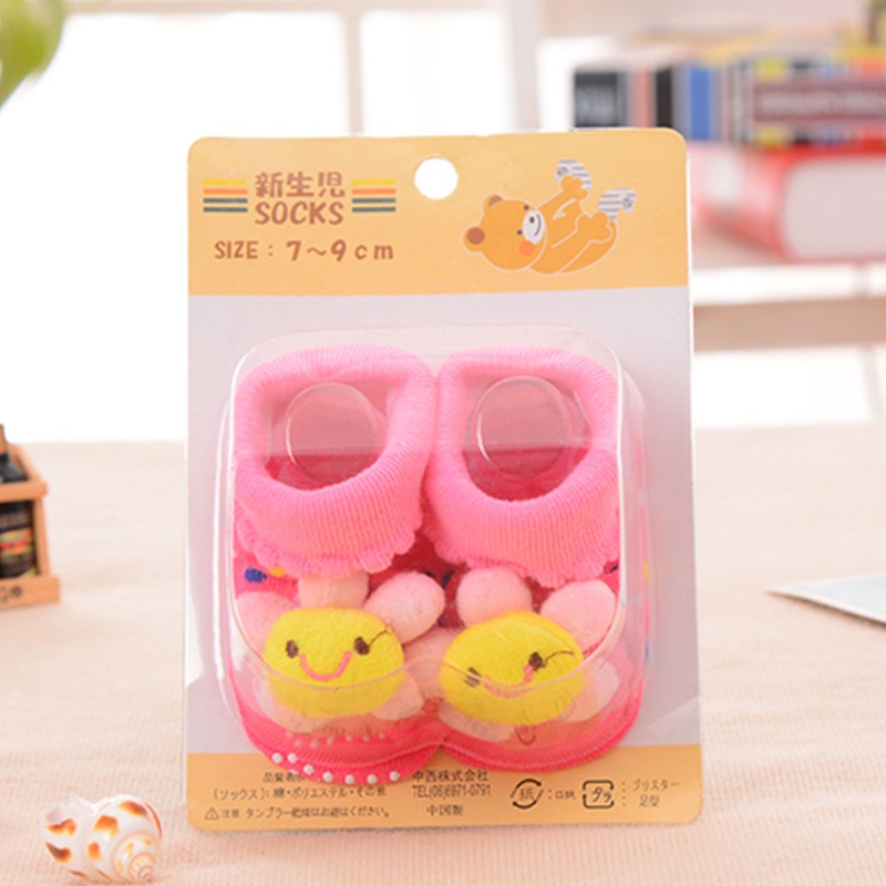 Tất cotton chống trượt họa tiết hoạt hình dành cho bé sơ sinh