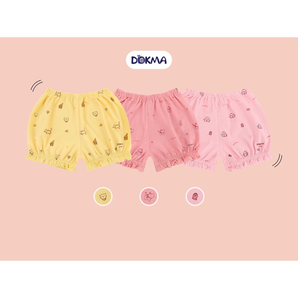 DQ771 Quần đùi ss dúm gấu Dokma (6-24M)