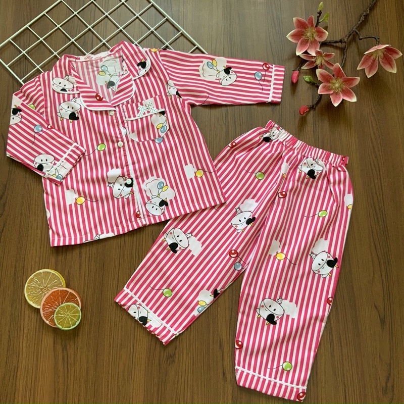 Đồ bộ Pijama dài tay Kate thái siêu đẹp cho bé gái (12-32kg) - Hirokids