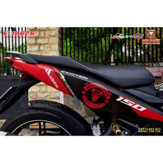 TEM TRÙM EXCITER 150 MU ĐỎ ĐEN NHÁM - E-12626